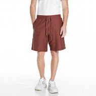 Picture of REPLAY MEN'S REGULAR FIT DIAGONAL HEAVY JERSEY SHORTS IN CHOCOLATE 1