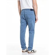 Picture of REPLAY MEN'S LANNY SLIM FIT JEANS 8 OZ SUPER SOFT DEEP INDIGO STRETCH IN MEDIUM BLUE 3