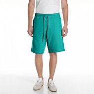 Снимка на REPLAY МЪЖКИ БЕРМУДИ FLEECE SHORTS WITH R EMBROIDERY В ИЗУМРУДЕНО 1