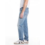 Picture of REPLAY MEN'S NEAAL SLIM FIT JEANS 12 OZ RECYCLED INDIGO COTTON IN LIGHT BLUE 2