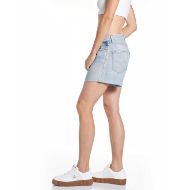 Picture of REPLAY WOMEN'S STRAIGHT FIT 11 OZ GREEN CAST RECYCLED DENIM SHORTS IN LIGHT BLUE 2