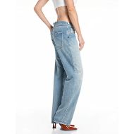 Picture of REPLAY WOMEN'S HALIA RELAXED FIT JEANS 12.5 OZ COTTON LYOCELL INDIGO IN LIGHT BLUE 2