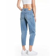 Picture of REPLAY WOMEN'S KEIDA BALLOON FIT JEANS 11 OZ COMFORT BLUE IN MEDIUM BLUE 3
