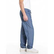Снимка на REPLAY МЪЖКИ ПАНТАЛОНИ CHAMBRAY TROUSERS WITH DARTS В СИН 2