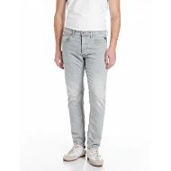 Picture of REPLAY MEN'S WILLBI REGULAR FIT JEANS 11 OZ COTTON GREY IN LIGHT GREY 1