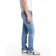 Picture of REPLAY MEN'S GROVER STRAIGHT FIT JEANS 10.5 OZ DARK INDIGO SUPER STRETCH IN MEDIUM BLUE 2