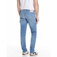 Picture of REPLAY MEN'S GROVER STRAIGHT FIT JEANS 10.5 OZ DARK INDIGO SUPER STRETCH IN MEDIUM BLUE 3