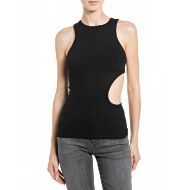 Снимка на REPLAY ДАМСКИ ТОП SLIM-FIT STRETCH VISCOSE RIB TOP В ЧЕРНО 1