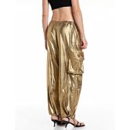 Снимка на REPLAY ДАМСКИ ПАНТАЛОНИ CREPE FOIL COATED CARGO TROUSERS В ЗЛАТИСТО 3