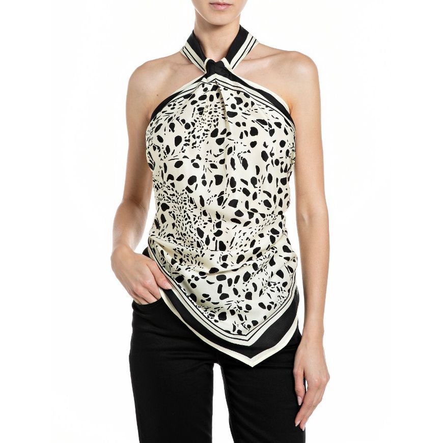 Снимка на REPLAY ДАМСКА РИЗА MIX ALL OVER PRINT BANDANA SHIRT В МАСЛЕНО/ЧЕРНО