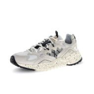 Picture of FLOWER MOUNTAIN MEN'S YAMABUSHI UNI SUEDE AND TECHNICAL FABRIC SNEAKERS - RIPSTOP CREAM-OFF WHITE-BL 3