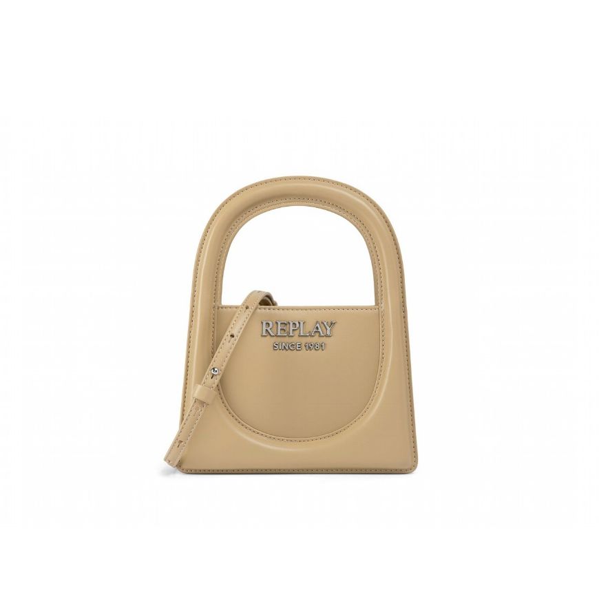 Picture of REPLAY WOMEN'S PLAIN PU BAG WITH SHOULDER STRAP IN INCENSE