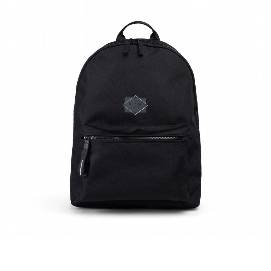Picture of REPLAY MEN'S POLYESTER BACKPACK IN BLACK