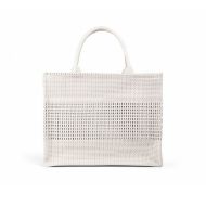 Picture of REPLAY WOMEN'S INTERLACE TOTE BAG IN OFF WHITE 3