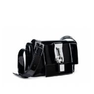 Picture of REPLAY WOMEN'S SHINY CROSSBODY BAG WITH PADLOCK IN SHINY BLACK 2