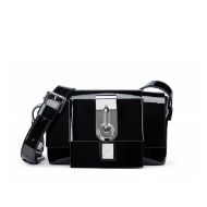 Picture of REPLAY WOMEN'S SHINY CROSSBODY BAG WITH PADLOCK IN SHINY BLACK 1