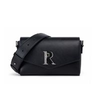 Picture of REPLAY WOMEN'S PLAIN PU CROSSBODY BAG WITH LOGO FASTENING IN BLACK 1