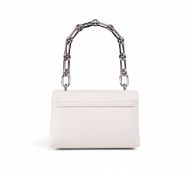Picture of REPLAY WOMEN'S PLAIN PU BAG WITH LOGO FASTENING AND CHAIN IN WHITE SMOKE 3
