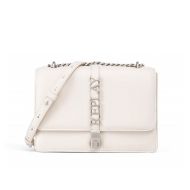Picture of REPLAY WOMEN'S CROSSBODY BAG WITH CHAIN STRAP IN WHITE SMOKE 1