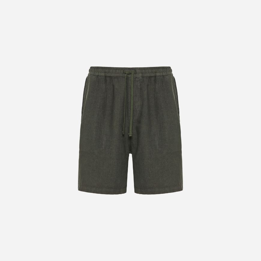 Picture of DIRTY LAUNDRY MEN'S REGULAR LINEN BERMUDA IN KHAKI