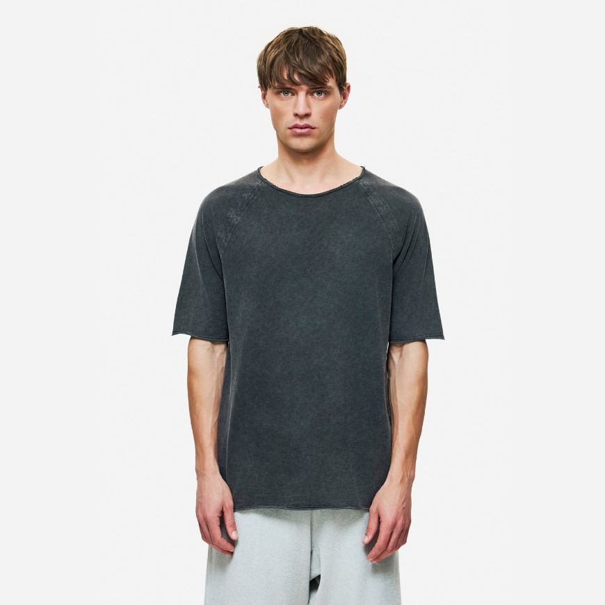 Picture of DIRTY LAUNDRY MEN'S THE RAGLAN SLUB T-SHIRT IN VINTAGE BLACK
