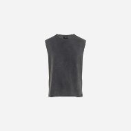 Picture of DIRTY LAUNDRY MEN'S SLUB TANK TOP WITH RAW EDGES IN VINTAGE BLACK 7