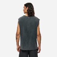Picture of DIRTY LAUNDRY MEN'S SLUB TANK TOP WITH RAW EDGES IN VINTAGE BLACK 3