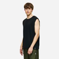 Picture of DIRTY LAUNDRY MEN'S SLUB TANK TOP WITH RAW EDGES IN BLACK 2