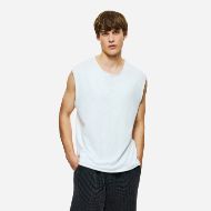Picture of DIRTY LAUNDRY MEN'S SLUB TANK TOP WITH RAW EDGES IN WHITE 1