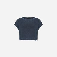 Picture of DIRTY LAUNDRY WOMEN'S CROPPED SLUB T-SHIRT IN VINTAGE BLUE 6