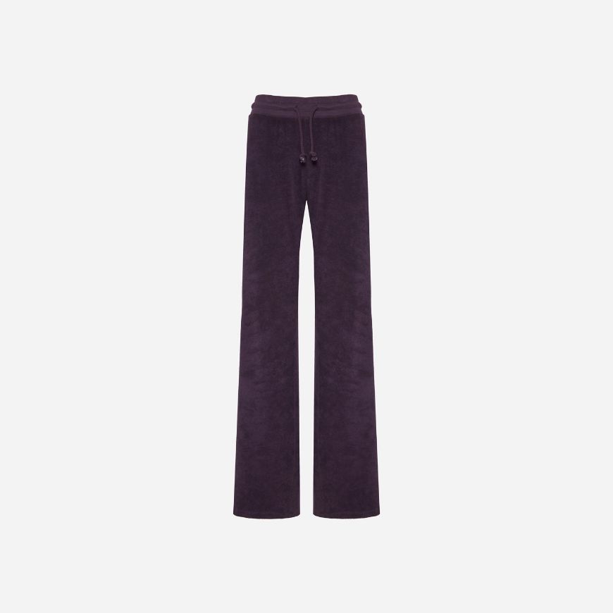 Picture of DIRTY LAUNDRY WOMEN'S SLIM TERRY TOWEL SWEATPANTS IN CURRANT