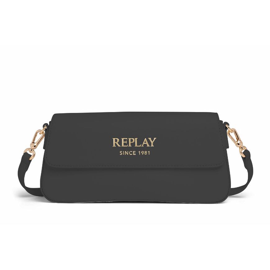 Снимка на REPLAY ДАМСКА ЧАНТА ЗА РАМО PLAIN PU CROSSBODY BAG В ЧЕРНО