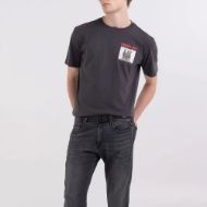 Picture of REPLAY MEN'S CUSTOM GARAGE JERSEY T-SHIRT IN NEARLY BLACK 1