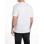 Picture of REPLAY MEN'S DOG PRINT JERSEY T-SHIRT IN WHITE 2