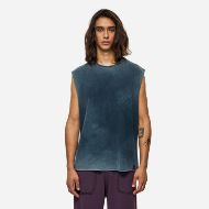 Picture of DIRTY LAUNDRY MEN'S SLUB TANK TOP WITH RAW EDGES IN SHADOW BLUE 1