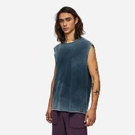 Picture of DIRTY LAUNDRY MEN'S SLUB TANK TOP WITH RAW EDGES IN SHADOW BLUE 2
