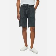Picture of DIRTY LAUNDRY MEN'S RAW EDGES SWEATBERMUDA IN VINTAGE BLACK 3