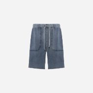 Picture of DIRTY LAUNDRY MEN'S RAW EDGES SWEATBERMUDA IN SHADOW BLUE 6