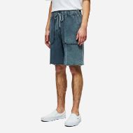 Picture of DIRTY LAUNDRY MEN'S RAW EDGES SWEATBERMUDA IN SHADOW BLUE 2