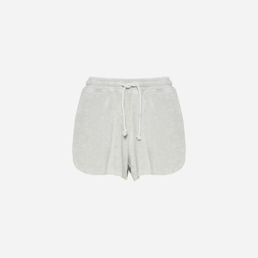 Picture of DIRTY LAUNDRY WOMEN'S TERRY TOWEL SWEATBERMUDA IN VINTAGE GREIGE