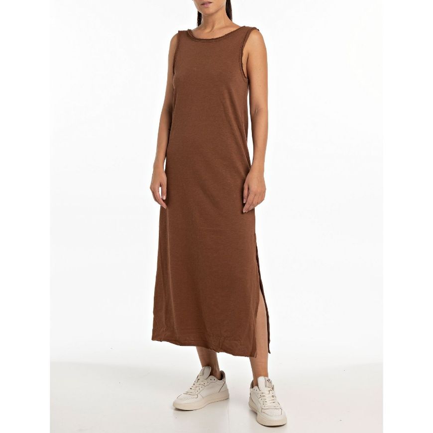Снимка на REPLAY ДАМСКА РОКЛЯ SLEEVELESS JERSEY DRESS В ЦВЯТ БРЕНДИ