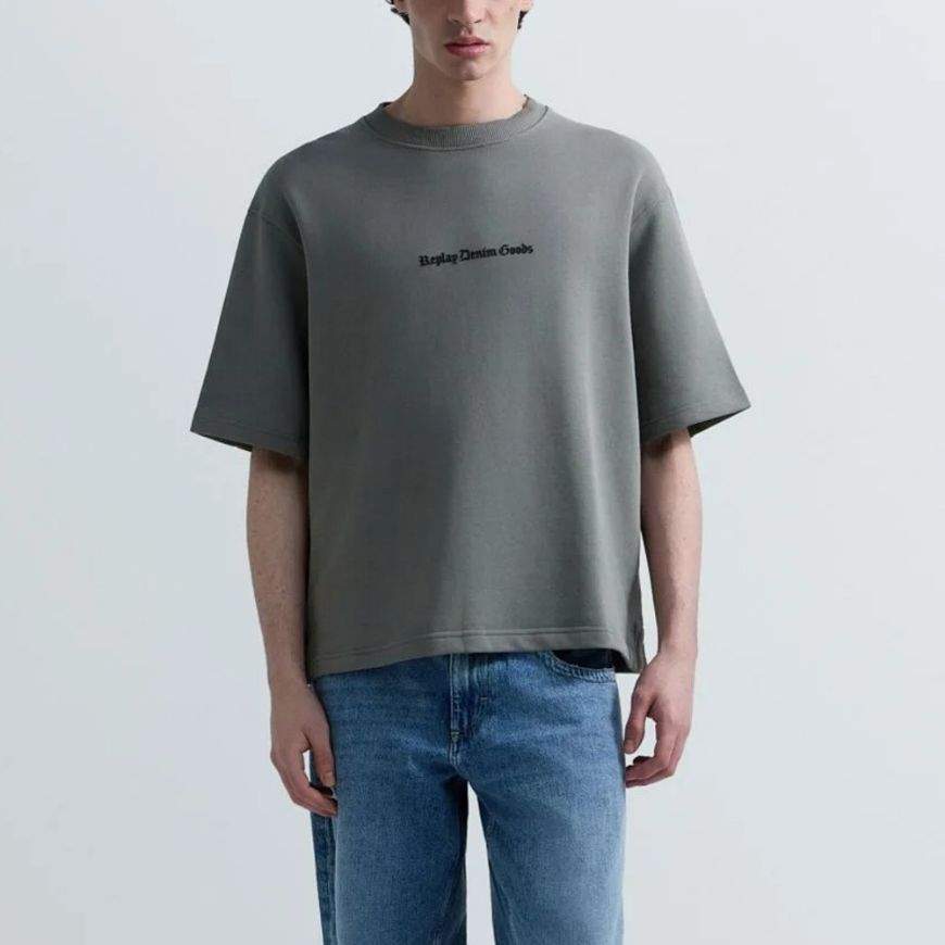 Снимка на REPLAY МЪЖКИ СУИТШЪРТ SHORT-SLEEVED CREW-NECK SWEATSHIRT GREY MILITARY