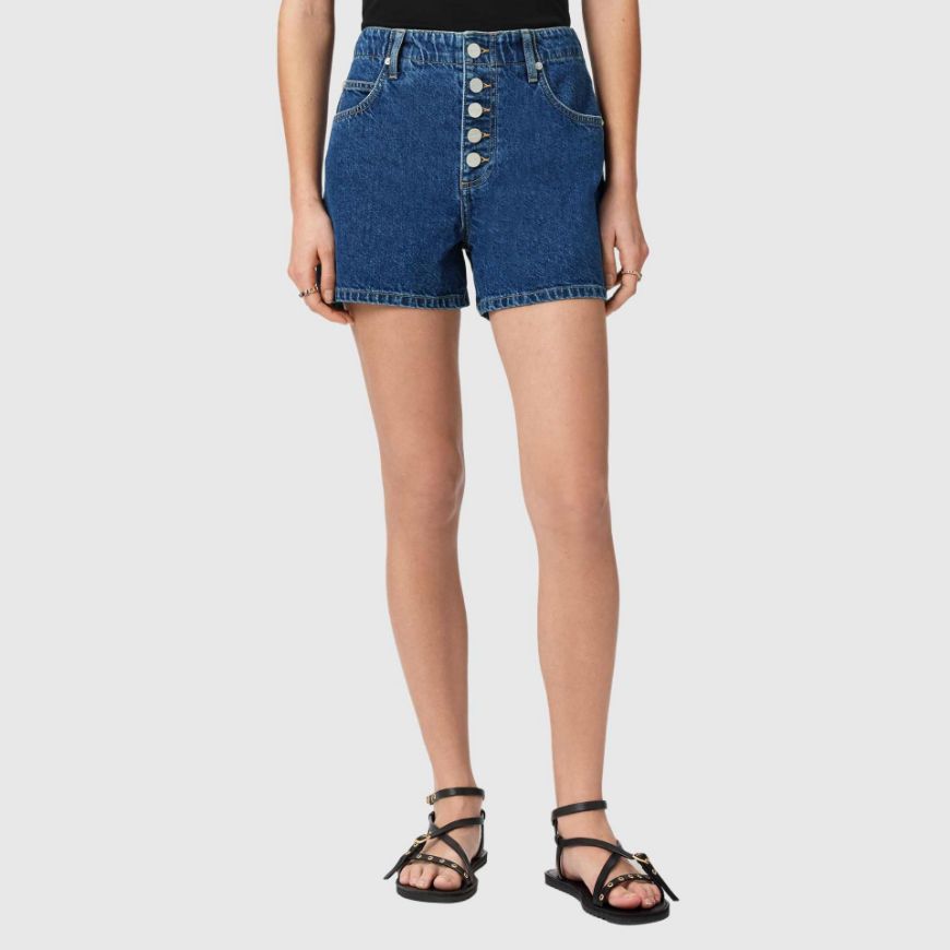 Снимка на ALLSAINTS ДАМСКИ БЕРМУДИ TAY DENIM SHORTS DARK INDIGO