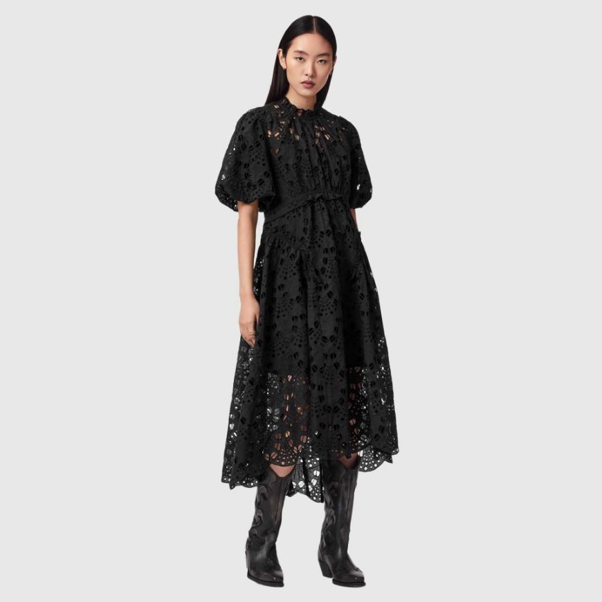 Снимка на ALLSAINTS ДАМСКА РОКЛЯ ODETTE DRESS В ЧЕРНО