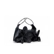 Picture of REPLAY WOMEN'S BAG WITH FLOWERS IN BLACK 2