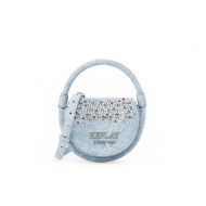 Picture of REPLAY WOMEN'S WASHED DENIM BAG WITH HANDLE AND SHOULDER STRAP IN BLEACH DENIM 1