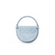 Picture of REPLAY WOMEN'S WASHED DENIM BAG WITH HANDLE AND SHOULDER STRAP IN BLEACH DENIM 3
