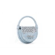 Picture of REPLAY WOMEN'S WASHED DENIM BAG WITH HANDLE AND SHOULDER STRAP IN BLEACH DENIM 2