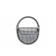 Picture of REPLAY WOMEN'S TEXTURIZED PRINTED BAG WITH HANDLE AND SHOULDER STRAP IN BLACK 3