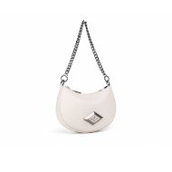 Picture of REPLAY WOMEN'S CROSSBODY BAG IN SOFT PU WITH METALLIC DIAMOND LOGO IN WHITE SMOKE 2